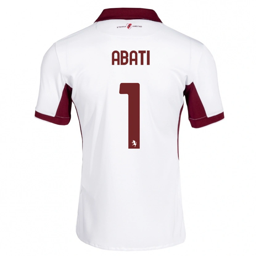 Danxen Niño Camiseta Lorenzo Abati #1 Burdeos Blanco Rojo 2ª Equipación 2026/27 La Camisa