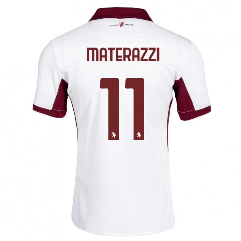 Danxen Niño Camiseta Gianfilippo Materazzi #11 Burdeos Blanco Rojo 2ª Equipación 2026/27 La Camisa