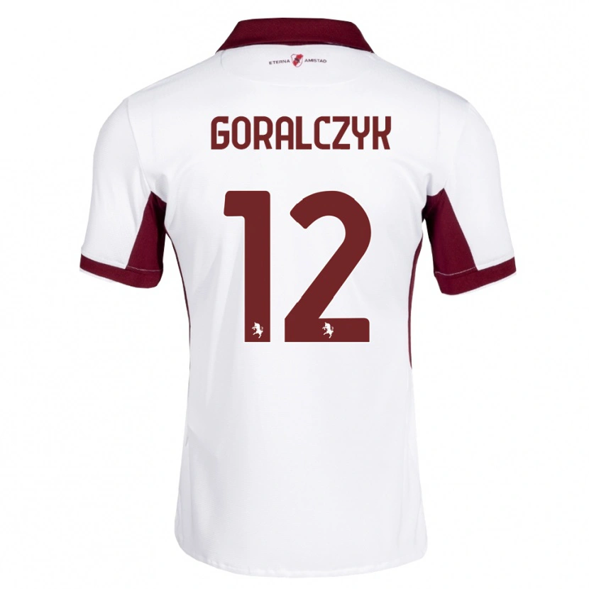 Danxen Niño Camiseta Karol Goralczyk #12 Burdeos Blanco Rojo 2ª Equipación 2026/27 La Camisa