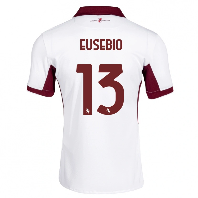 Danxen Niño Camiseta Chiara Eusebio #13 Burdeos Blanco Rojo 2ª Equipación 2026/27 La Camisa