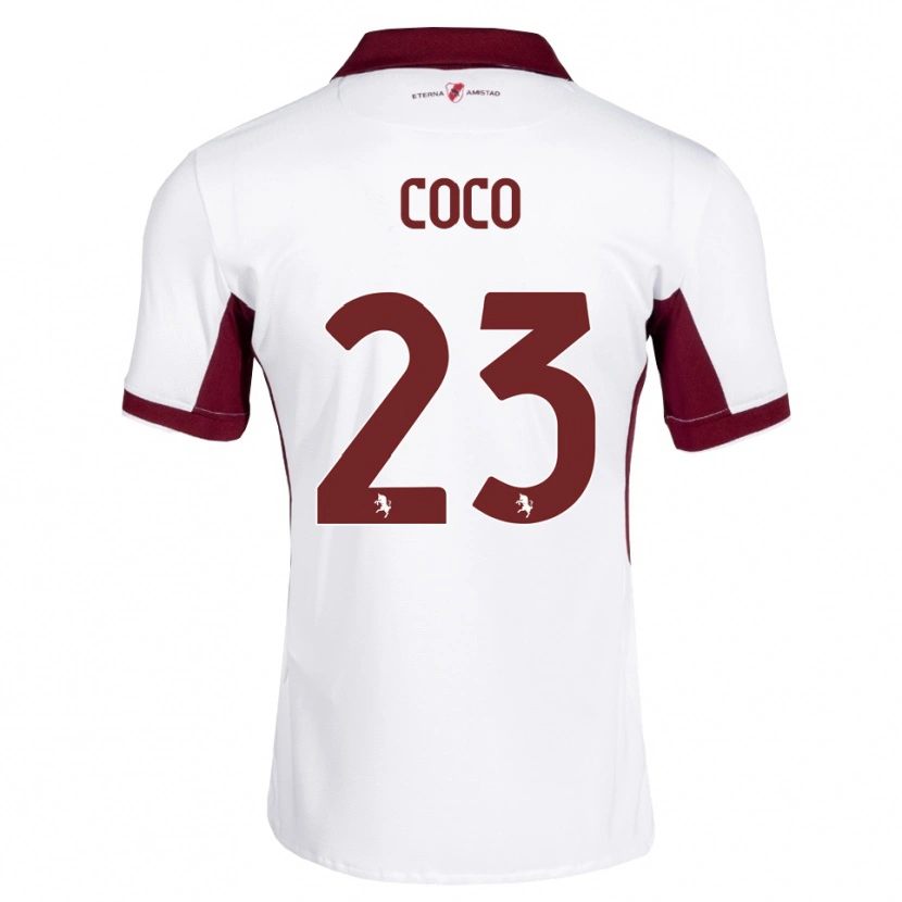 Danxen Niño Camiseta Saúl Coco #23 Burdeos Blanco Rojo 2ª Equipación 2026/27 La Camisa