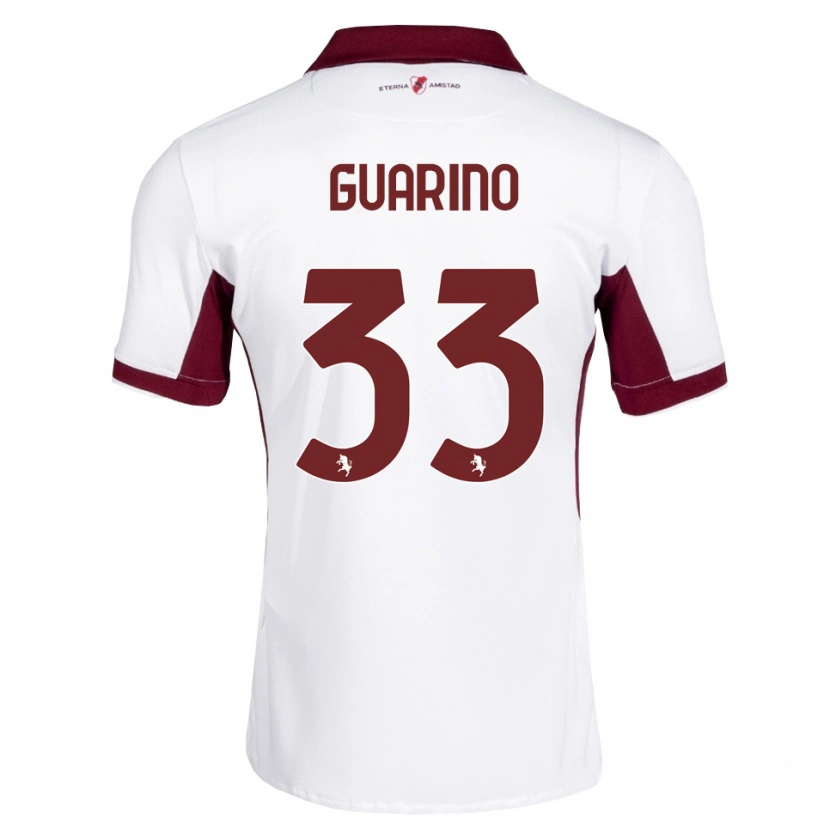 Danxen Niño Camiseta Rita Guarino #33 Burdeos Blanco Rojo 2ª Equipación 2026/27 La Camisa