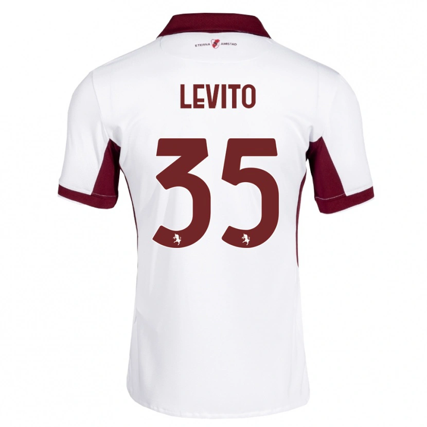 Danxen Niño Camiseta Isabeau Levito #35 Burdeos Blanco Rojo 2ª Equipación 2026/27 La Camisa