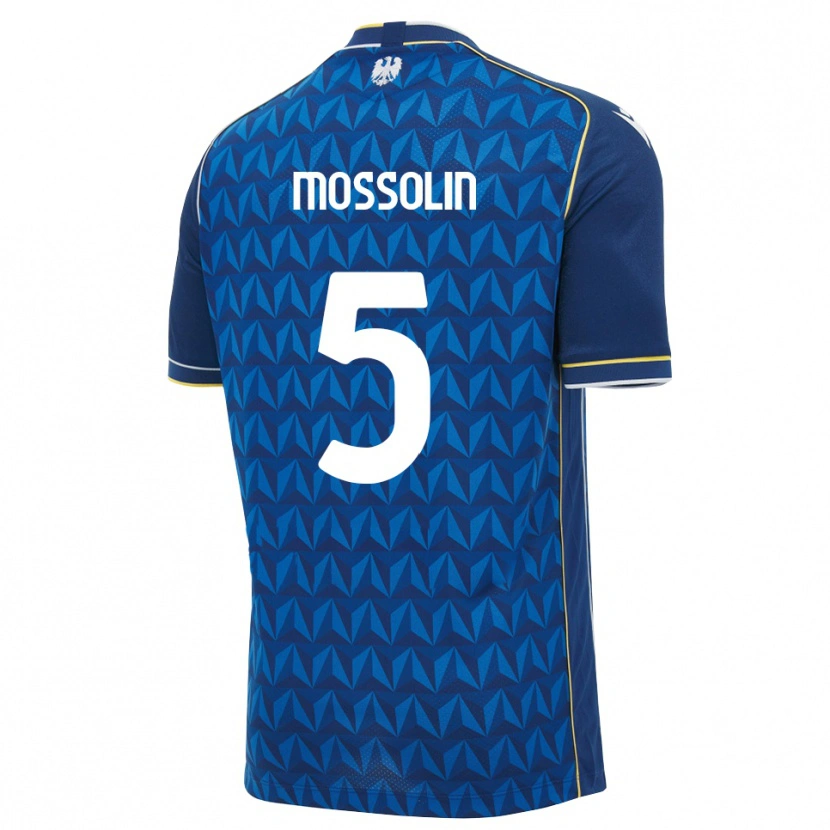Danxen Niño Camiseta Lorenzo Mossolin #5 Azul Real Blanco Azul 2ª Equipación 2026/27 La Camisa