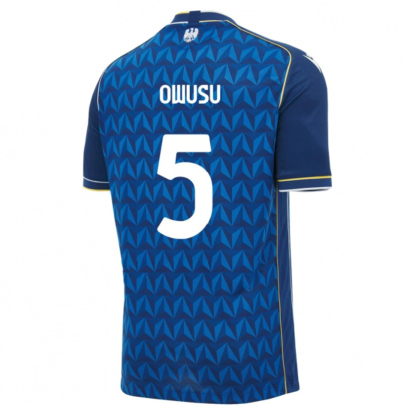 Danxen Niño Camiseta Robert Owusu #5 Azul Real Blanco Azul 2ª Equipación 2026/27 La Camisa