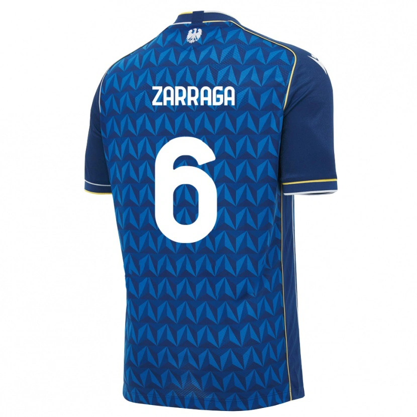 Danxen Niño Camiseta Oier Zarraga #6 Azul Real Blanco Azul 2ª Equipación 2026/27 La Camisa