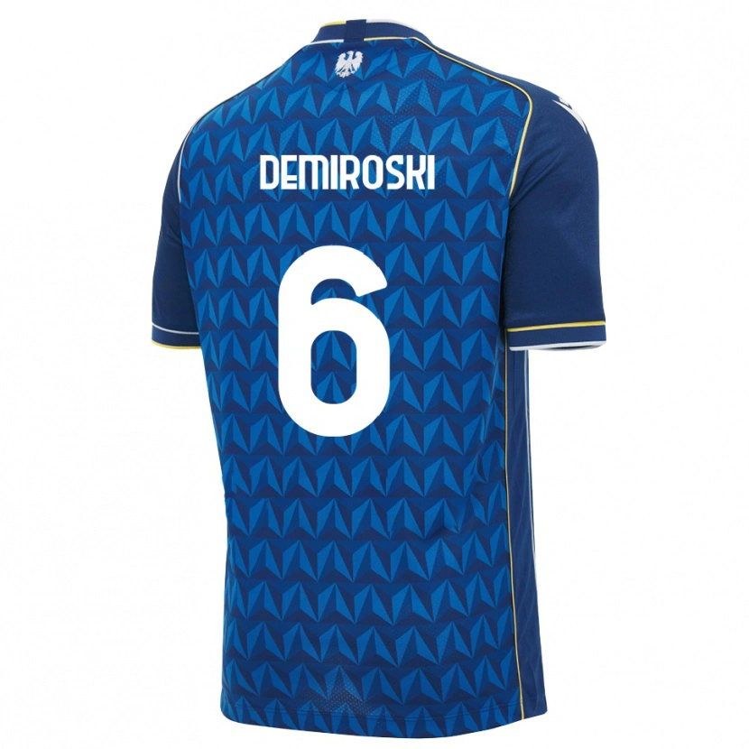 Danxen Niño Camiseta Shenol Demiroski #6 Azul Real Blanco Azul 2ª Equipación 2026/27 La Camisa
