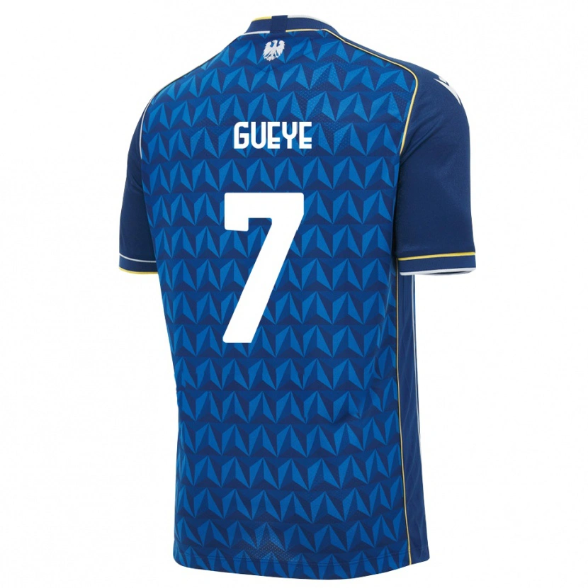 Danxen Niño Camiseta Idrissa Gueye #7 Azul Real Blanco Azul 2ª Equipación 2026/27 La Camisa