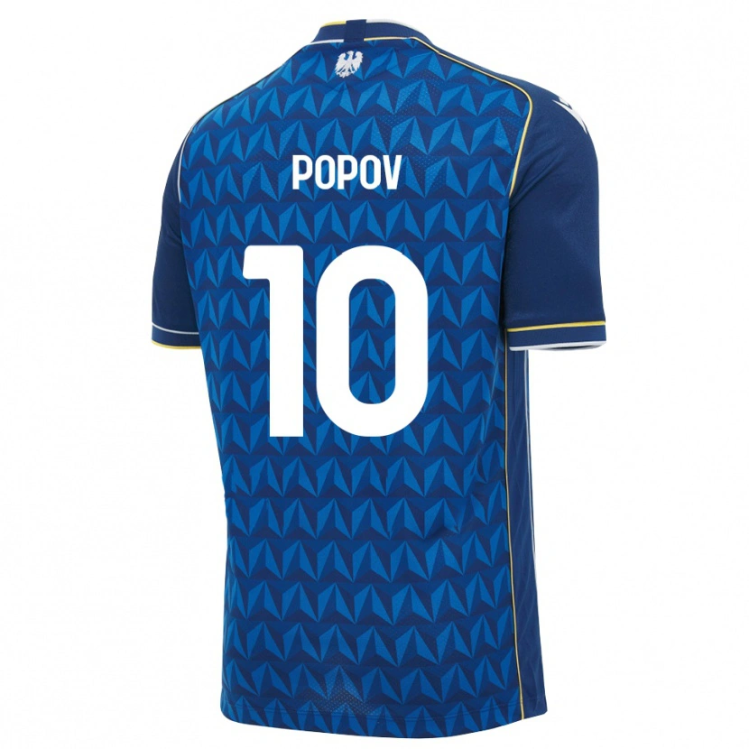 Danxen Niño Camiseta Nikolay Popov #10 Azul Real Blanco Azul 2ª Equipación 2026/27 La Camisa