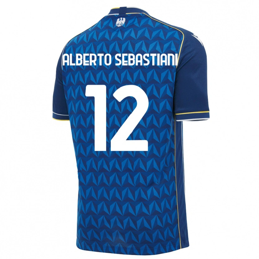 Danxen Niño Camiseta José Alberto Sebastiani #12 Azul Real Blanco Azul 2ª Equipación 2026/27 La Camisa