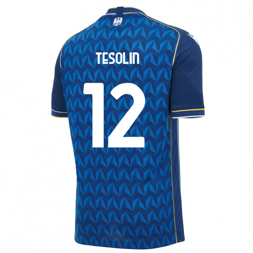 Danxen Niño Camiseta Matteo Tesolin #12 Azul Real Blanco Azul 2ª Equipación 2026/27 La Camisa