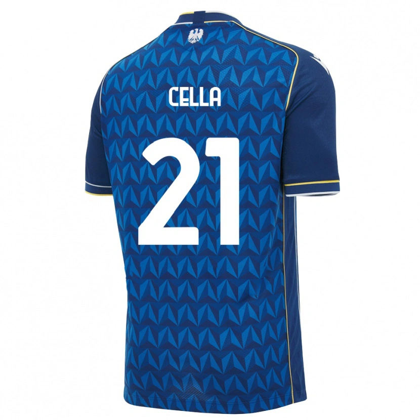 Danxen Niño Camiseta Leonardo Cella #21 Azul Real Blanco Azul 2ª Equipación 2026/27 La Camisa