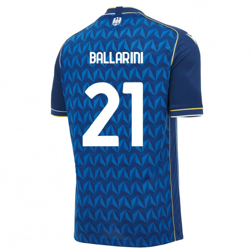 Danxen Niño Camiseta Marco Ballarini #21 Azul Real Blanco Azul 2ª Equipación 2026/27 La Camisa