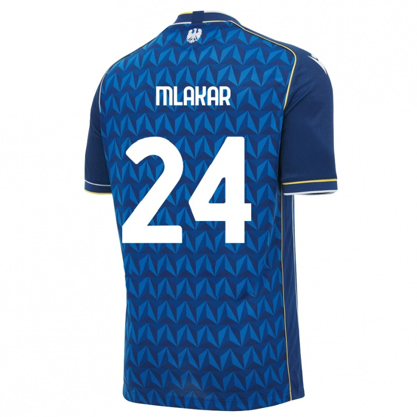 Danxen Niño Camiseta Lorenzo Mlakar #24 Azul Real Blanco Azul 2ª Equipación 2026/27 La Camisa