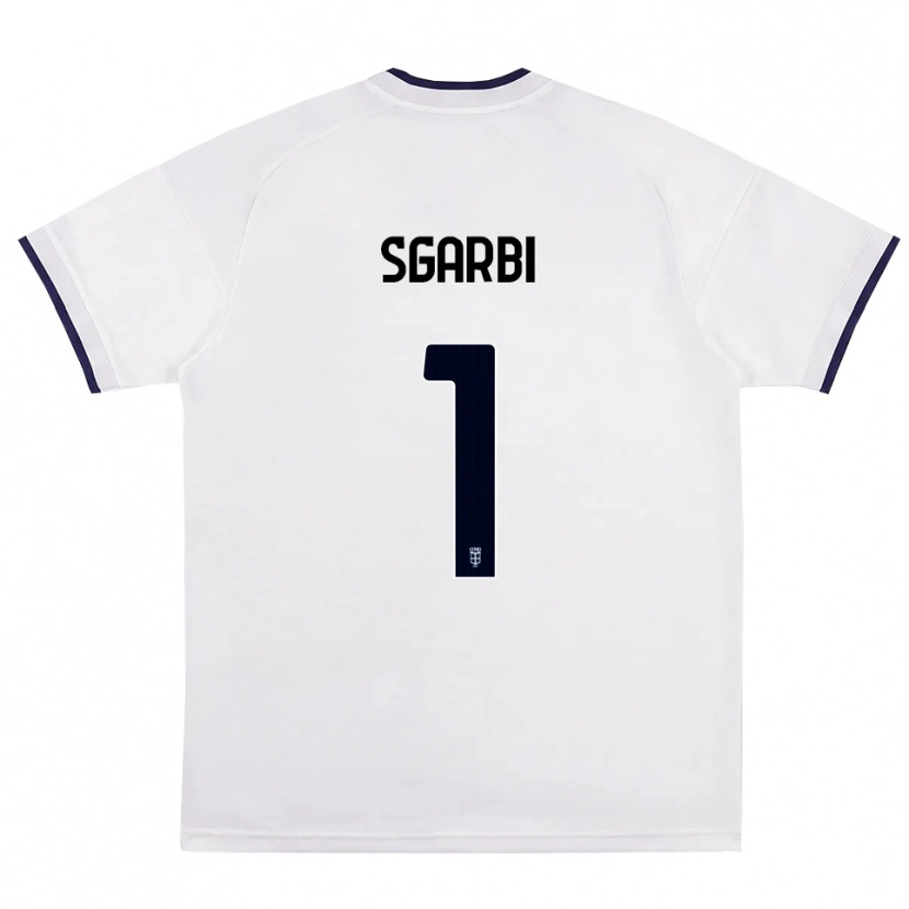 Danxen Niño Camiseta Dylan Sgarbi #1 Blanco Rojo Azul Real 2ª Equipación 2026/27 La Camisa