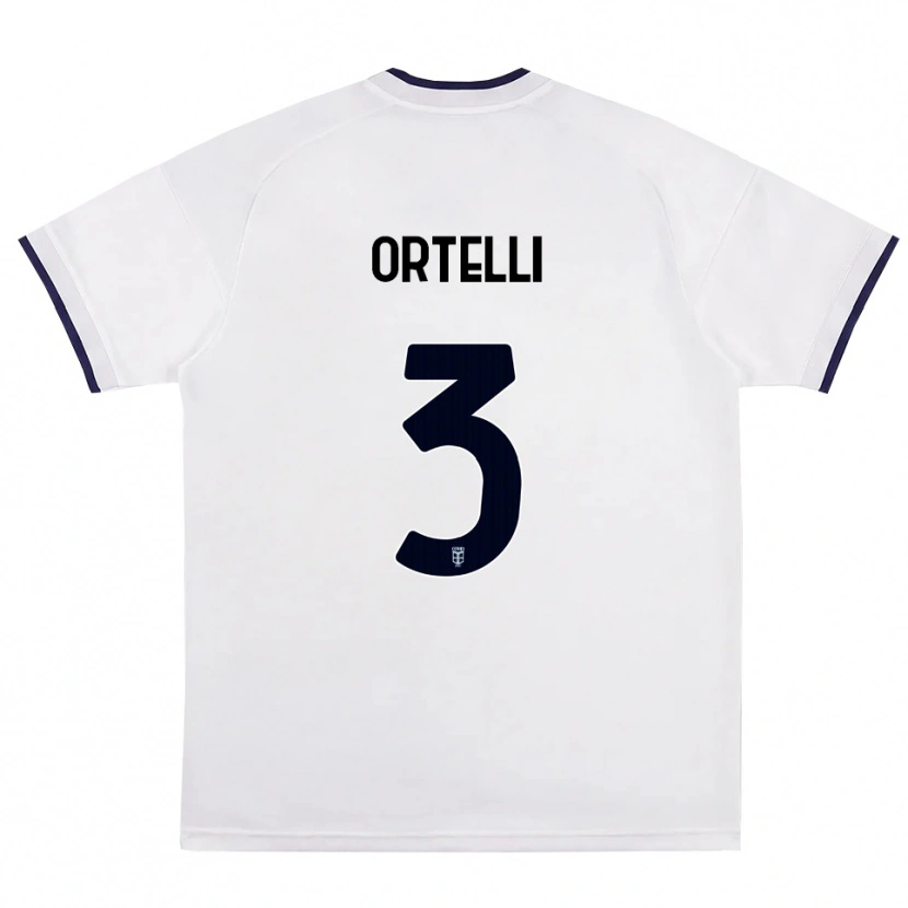 Danxen Niño Camiseta Manuel Ortelli #3 Blanco Rojo Azul Real 2ª Equipación 2026/27 La Camisa