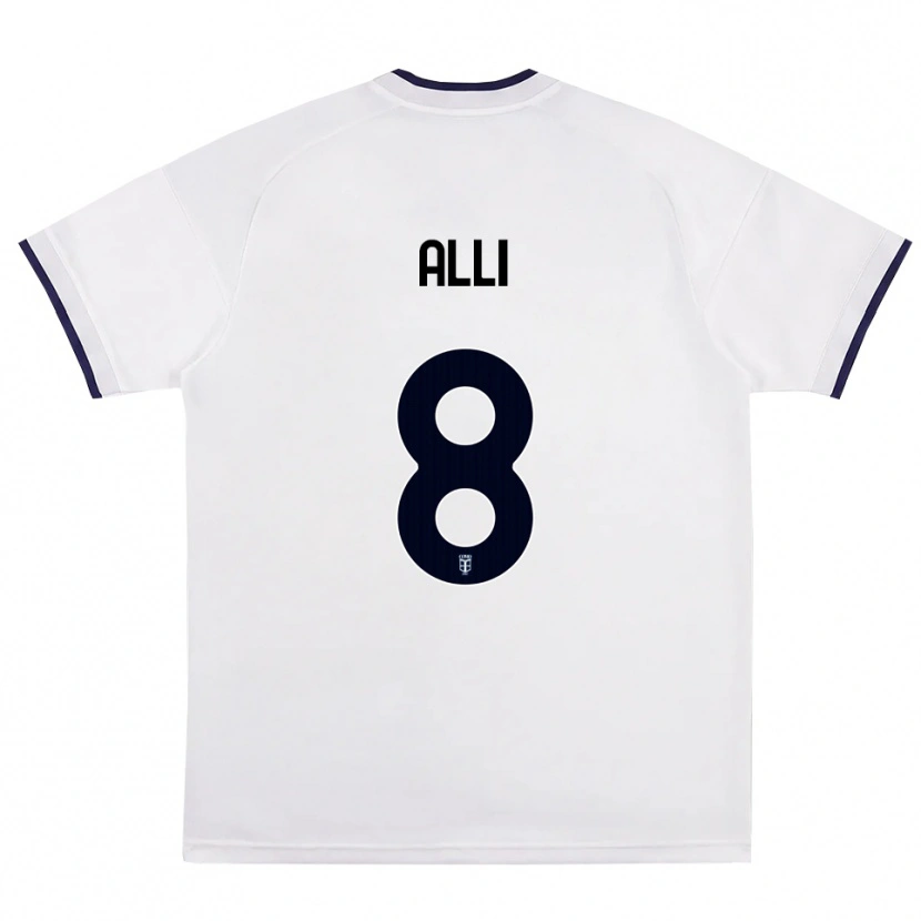 Danxen Niño Camiseta Dele Alli #8 Blanco Rojo Azul Real 2ª Equipación 2026/27 La Camisa