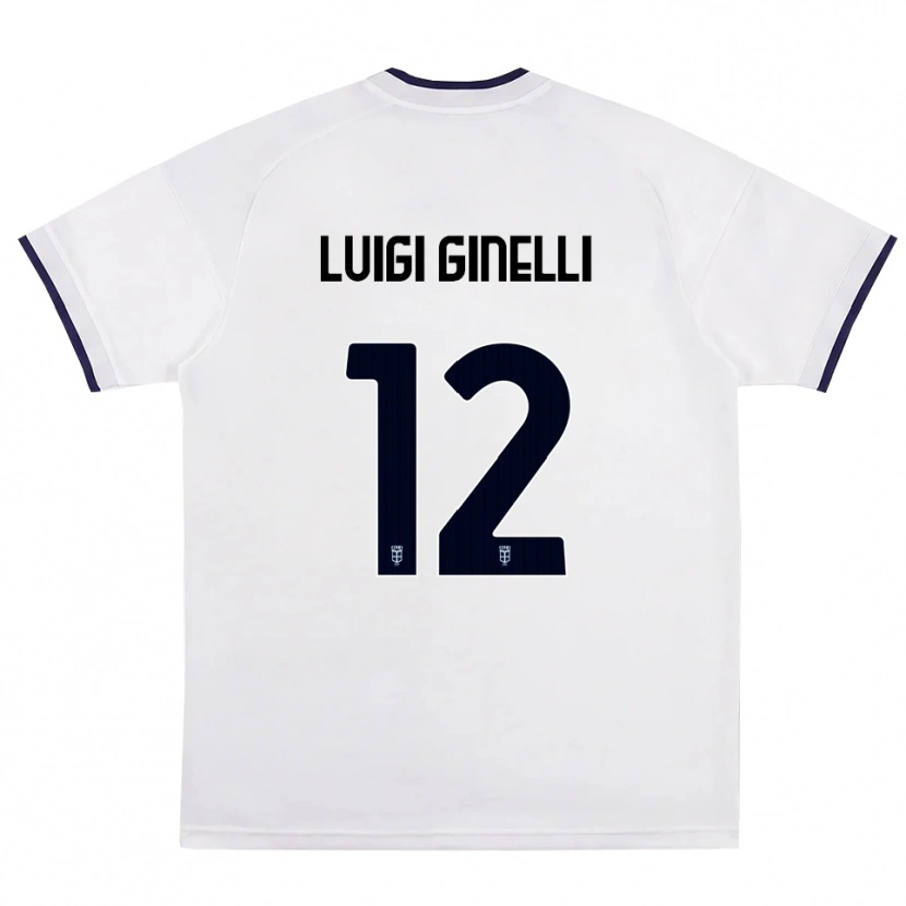 Danxen Niño Camiseta Lorenzo Luigi Ginelli #12 Blanco Rojo Azul Real 2ª Equipación 2026/27 La Camisa