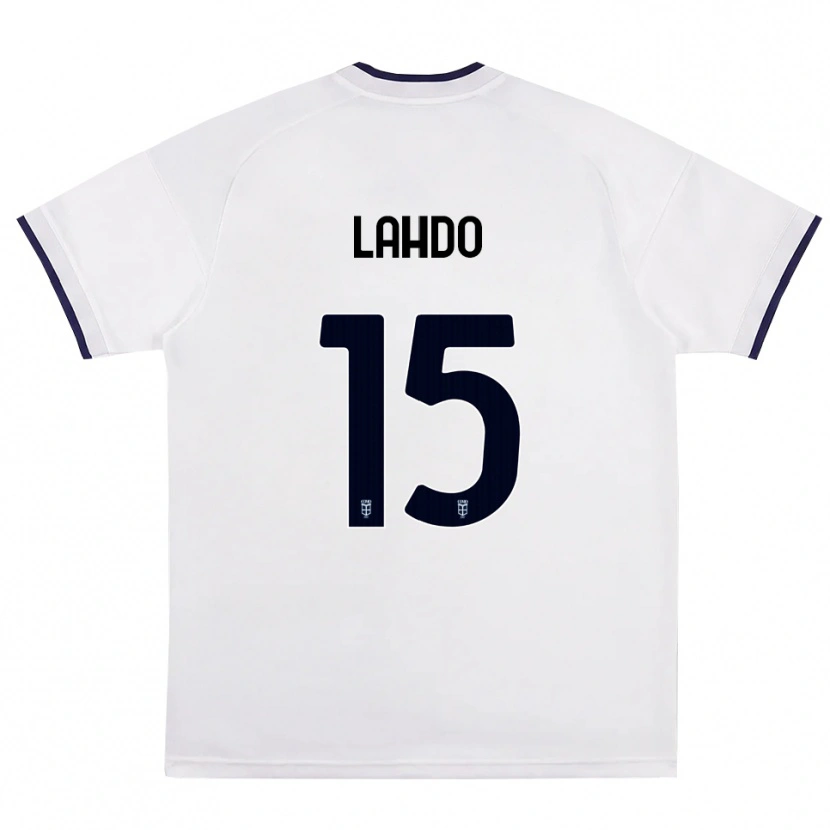 Danxen Niño Camiseta Adrian Lahdo #15 Blanco Rojo Azul Real 2ª Equipación 2026/27 La Camisa