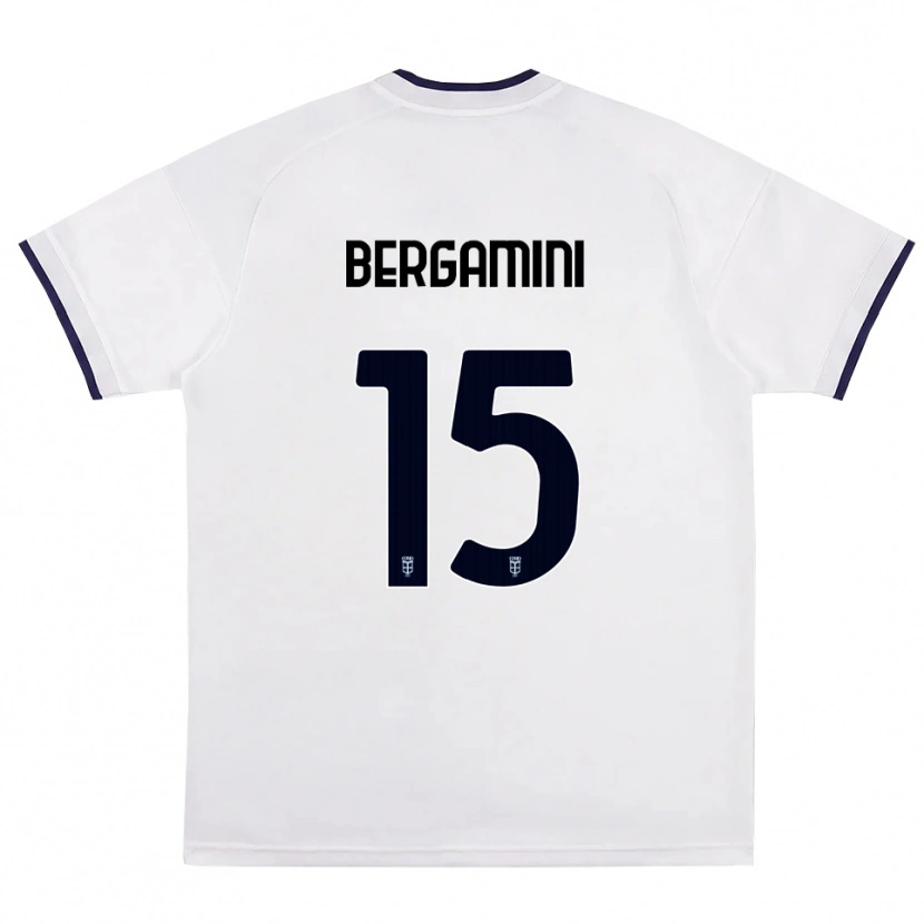 Danxen Niño Camiseta Mattia Bergamini #15 Blanco Rojo Azul Real 2ª Equipación 2026/27 La Camisa