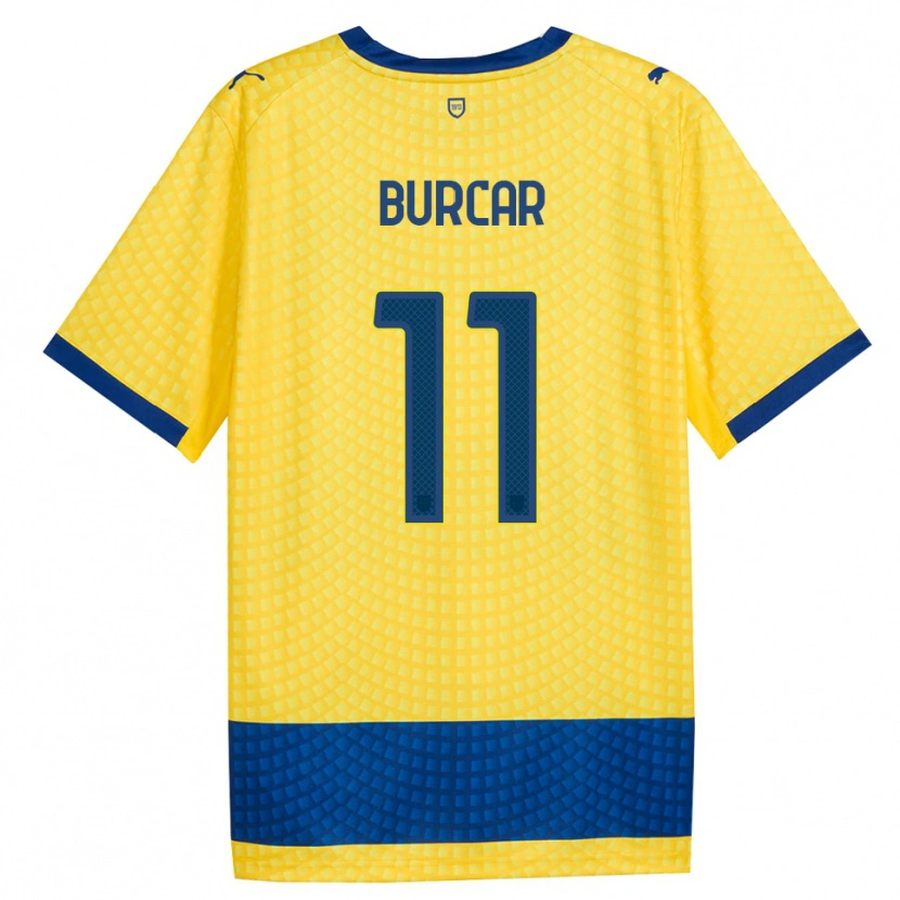 Danxen Niño Camiseta Andrija Burcar #11 Amarillo Azul Negro 2ª Equipación 2026/27 La Camisa