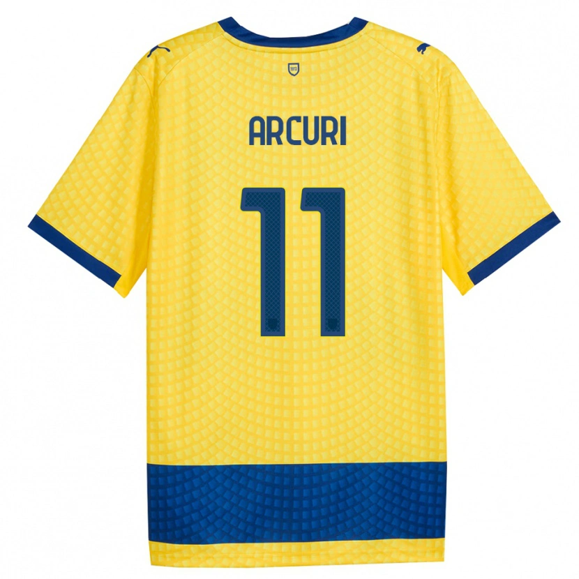 Danxen Niño Camiseta Francesco Arcuri #11 Amarillo Azul Negro 2ª Equipación 2026/27 La Camisa