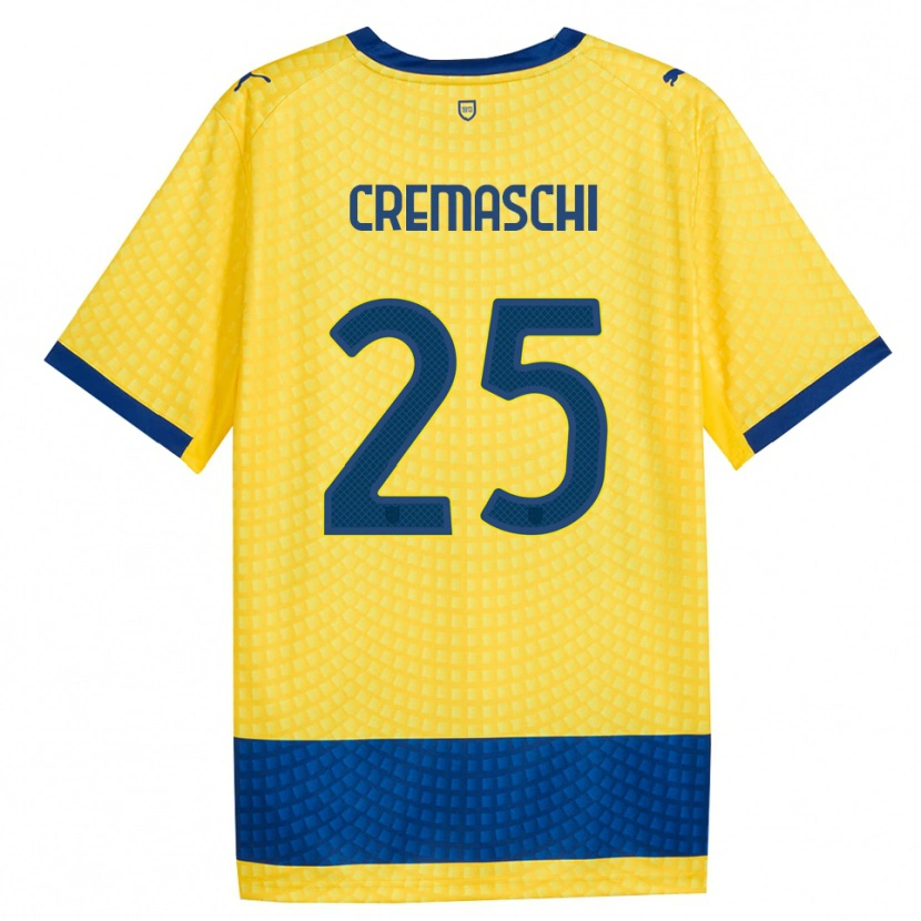 Danxen Niño Camiseta Benja Cremaschi #25 Amarillo Azul Negro 2ª Equipación 2026/27 La Camisa
