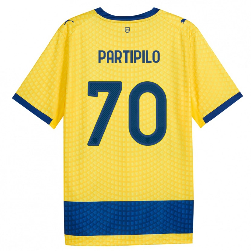 Danxen Niño Camiseta Anthony Partipilo #70 Amarillo Azul Negro 2ª Equipación 2026/27 La Camisa