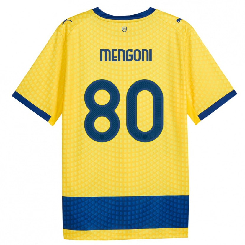 Danxen Niño Camiseta Filippo Mengoni #80 Amarillo Azul Negro 2ª Equipación 2026/27 La Camisa