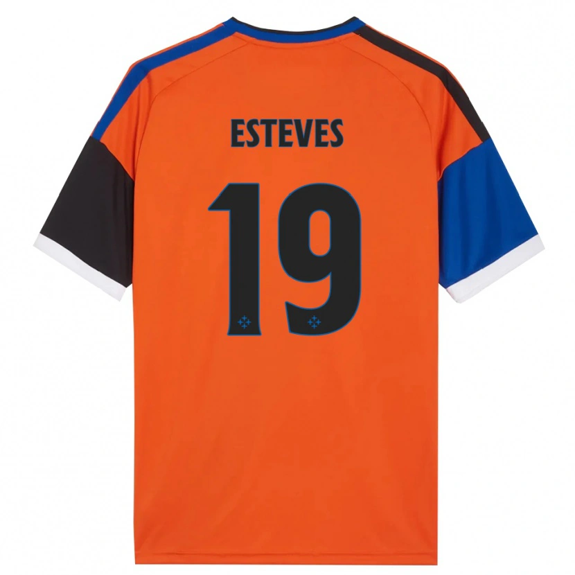 Danxen Niño Camiseta Tomás Esteves #19 Naranja Azul Negro Blanco 2ª Equipación 2026/27 La Camisa