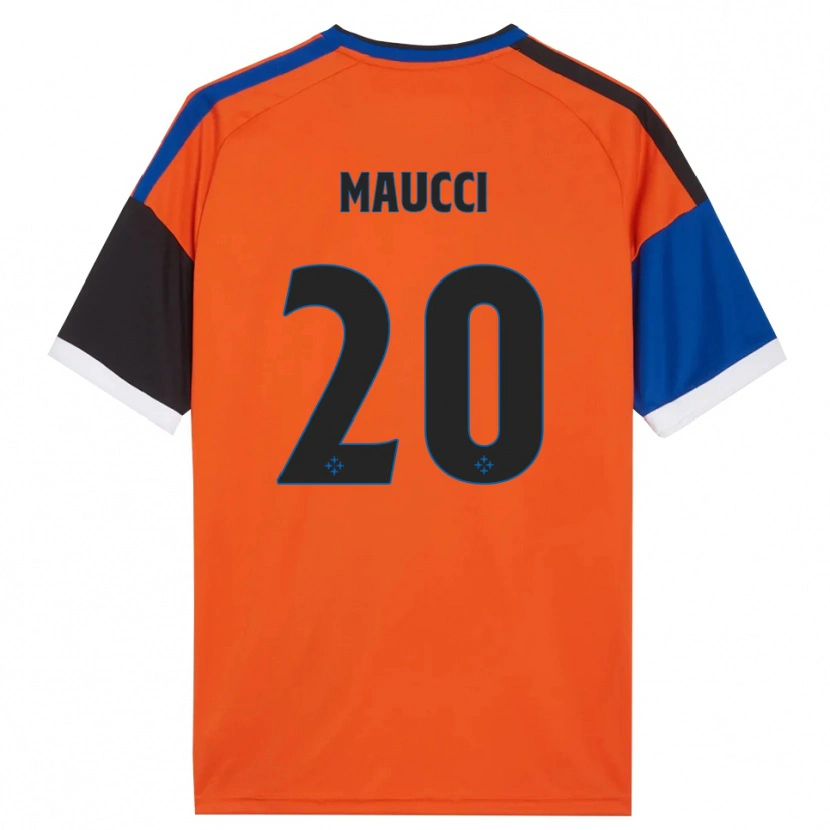 Danxen Niño Camiseta Giacomo Maucci #20 Naranja Azul Negro Blanco 2ª Equipación 2026/27 La Camisa