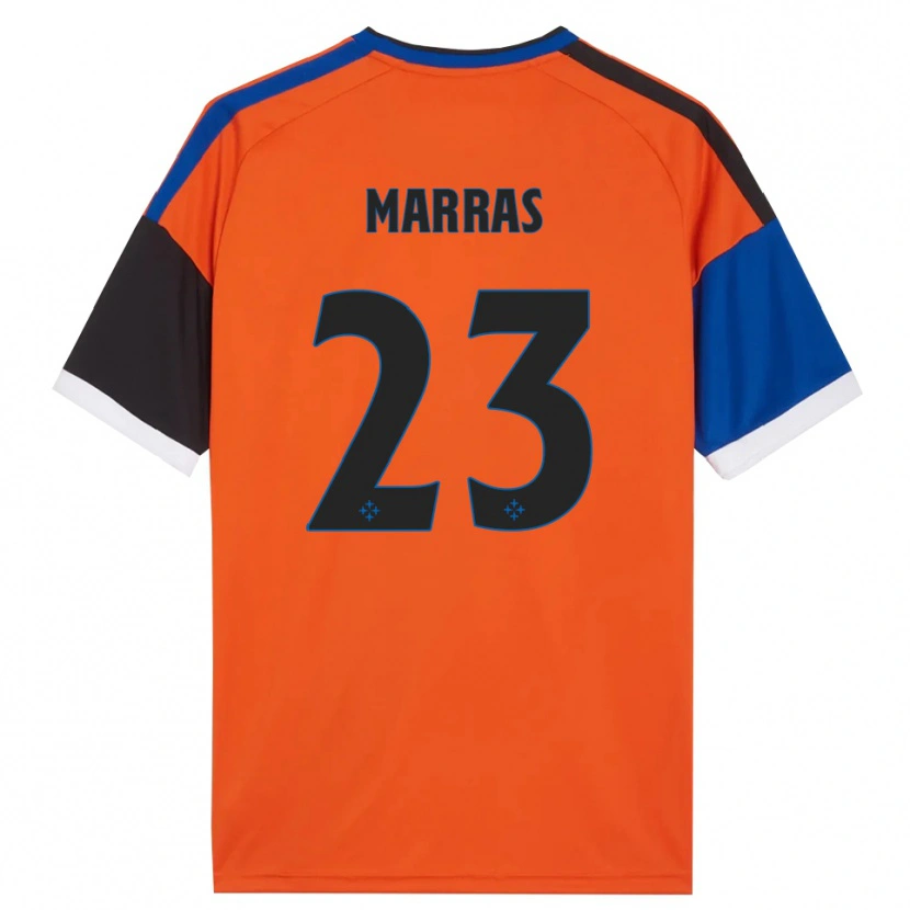 Danxen Niño Camiseta Tommaso Marras #23 Naranja Azul Negro Blanco 2ª Equipación 2026/27 La Camisa
