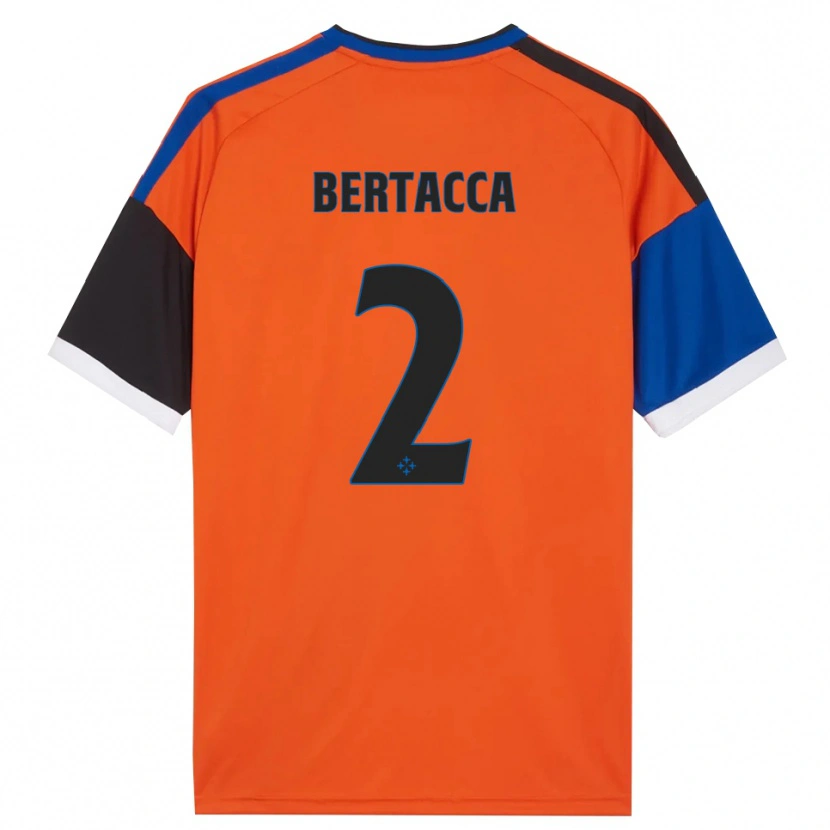 Danxen Niño Camiseta Samuele Bertacca #2 Naranja Azul Negro Blanco 2ª Equipación 2026/27 La Camisa