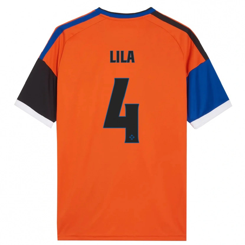 Danxen Niño Camiseta Fabjan Lila #4 Naranja Azul Negro Blanco 2ª Equipación 2026/27 La Camisa