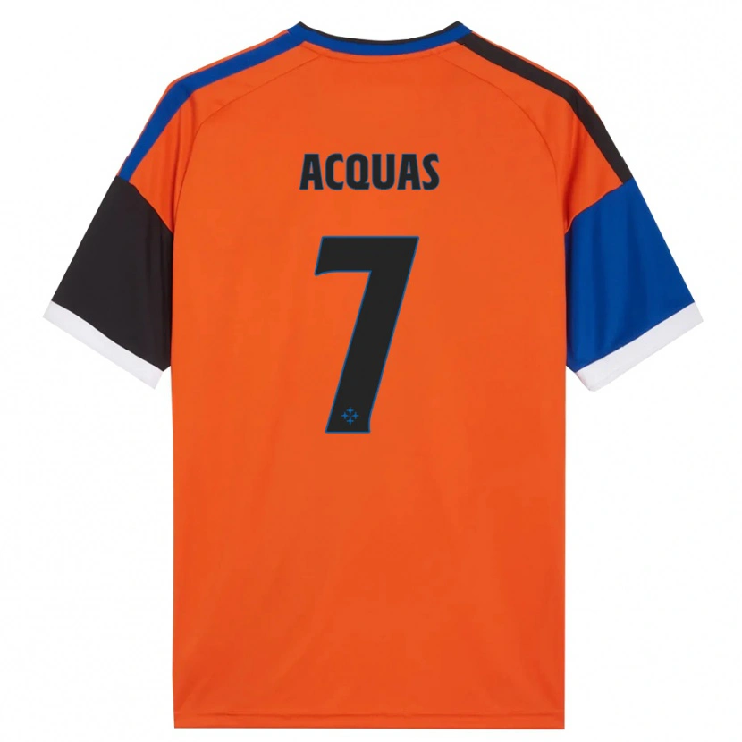 Danxen Niño Camiseta Tommaso Acquas #7 Naranja Azul Negro Blanco 2ª Equipación 2026/27 La Camisa