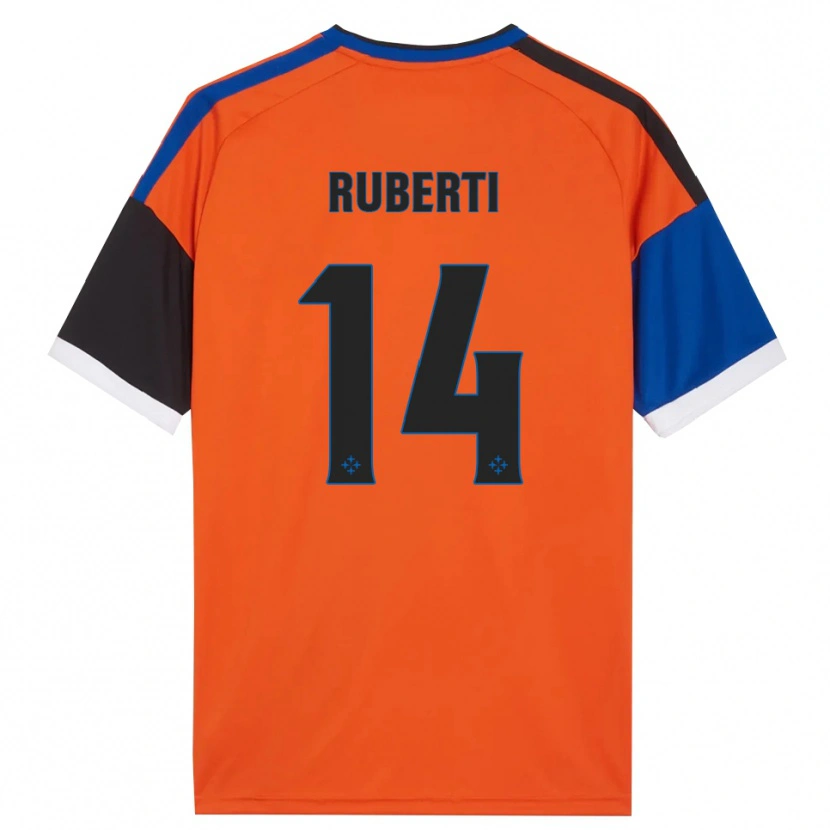 Danxen Niño Camiseta Brando Ruberti #14 Naranja Azul Negro Blanco 2ª Equipación 2026/27 La Camisa