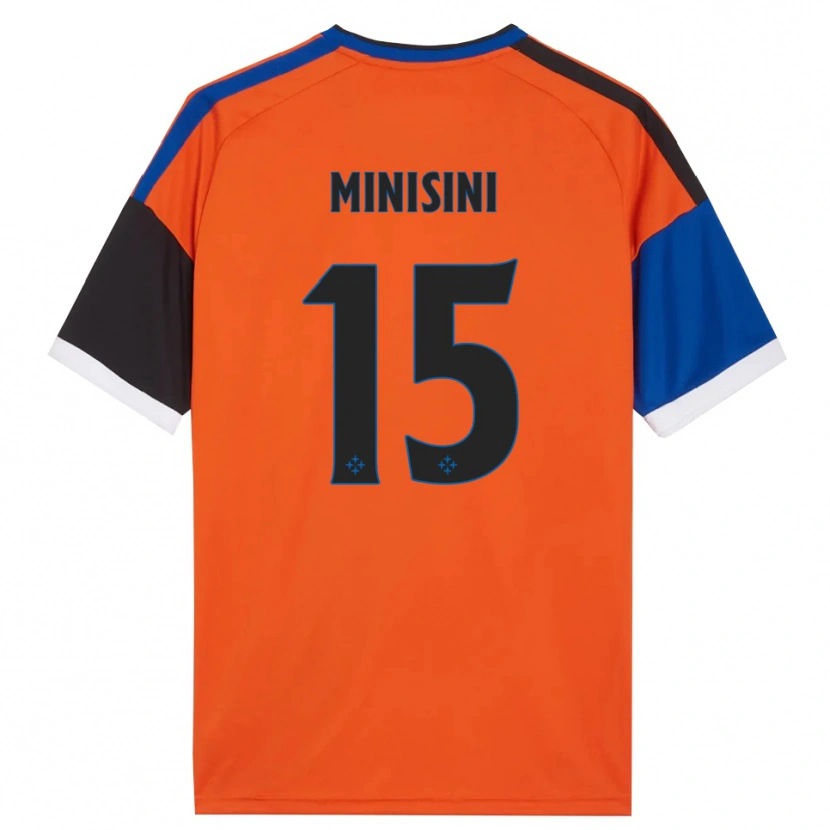 Danxen Niño Camiseta Niccolò Minisini #15 Naranja Azul Negro Blanco 2ª Equipación 2026/27 La Camisa