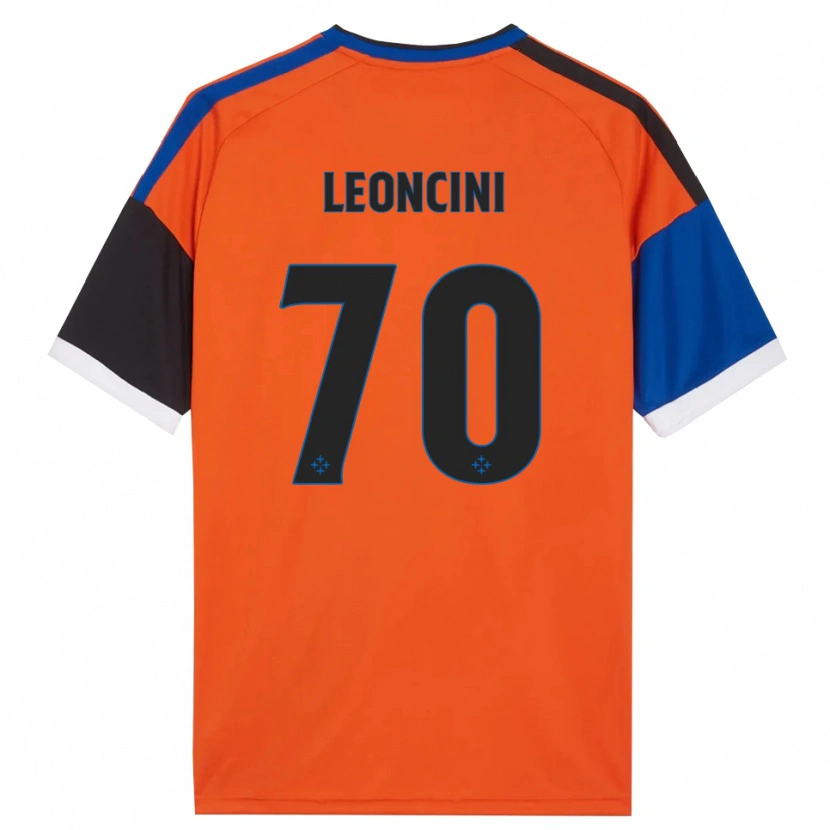 Danxen Niño Camiseta Mattia Leoncini #70 Naranja Azul Negro Blanco 2ª Equipación 2026/27 La Camisa