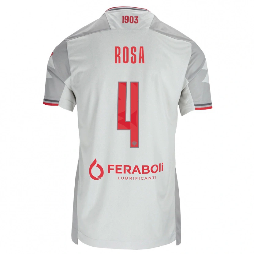 Danxen Niño Camiseta Riccardo Rosa #4 Gris Blanco Rojo 2ª Equipación 2026/27 La Camisa