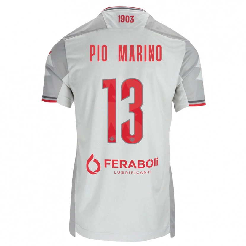 Danxen Niño Camiseta Lorenzo Pio Marino #13 Gris Blanco Rojo 2ª Equipación 2026/27 La Camisa