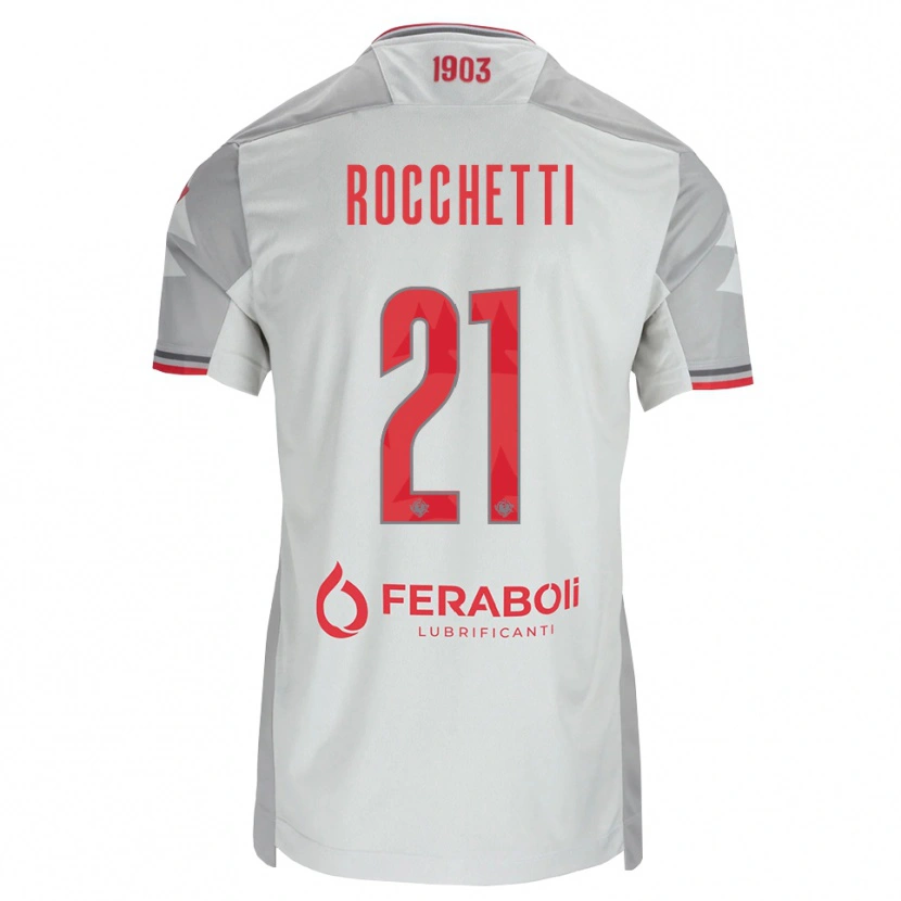 Danxen Niño Camiseta Yuri Rocchetti #21 Gris Blanco Rojo 2ª Equipación 2026/27 La Camisa