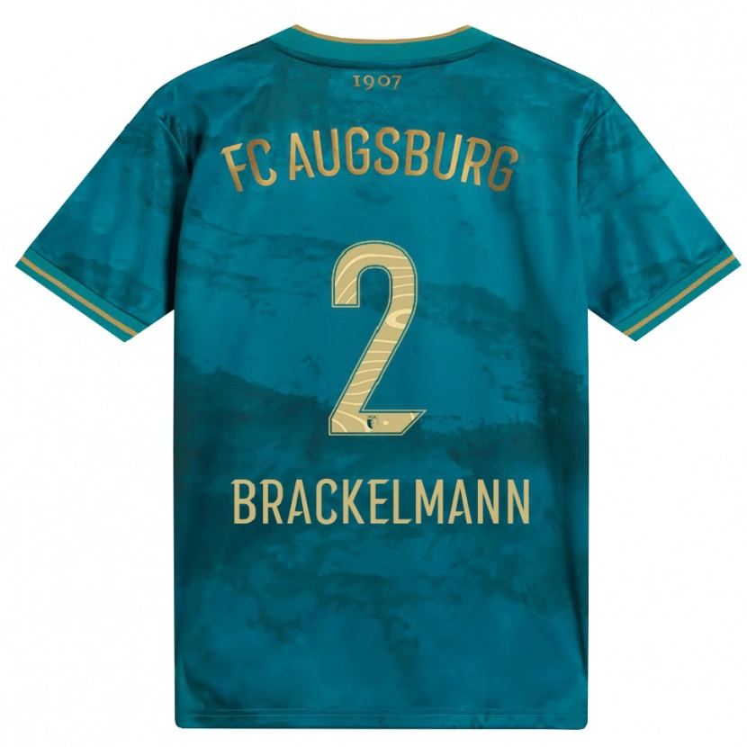 Danxen Niño Camiseta Calvin Brackelmann #2 Verde Marrón 2ª Equipación 2026/27 La Camisa
