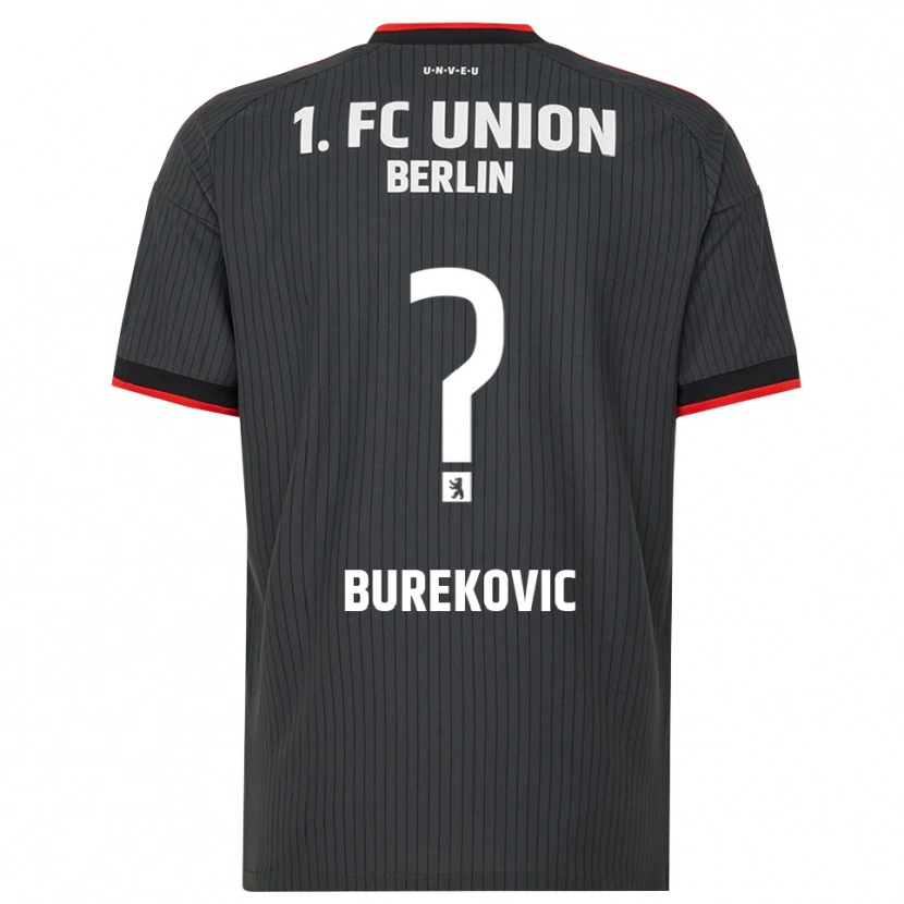 Danxen Niño Camiseta Adin Burekovic #0 Negro Blanco Rojo 2ª Equipación 2026/27 La Camisa