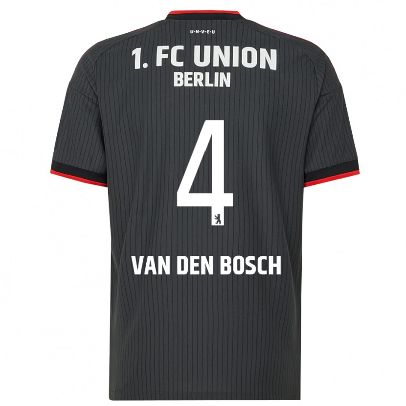 Danxen Niño Camiseta Zeno Van Den Bosch #4 Negro Blanco Rojo 2ª Equipación 2026/27 La Camisa