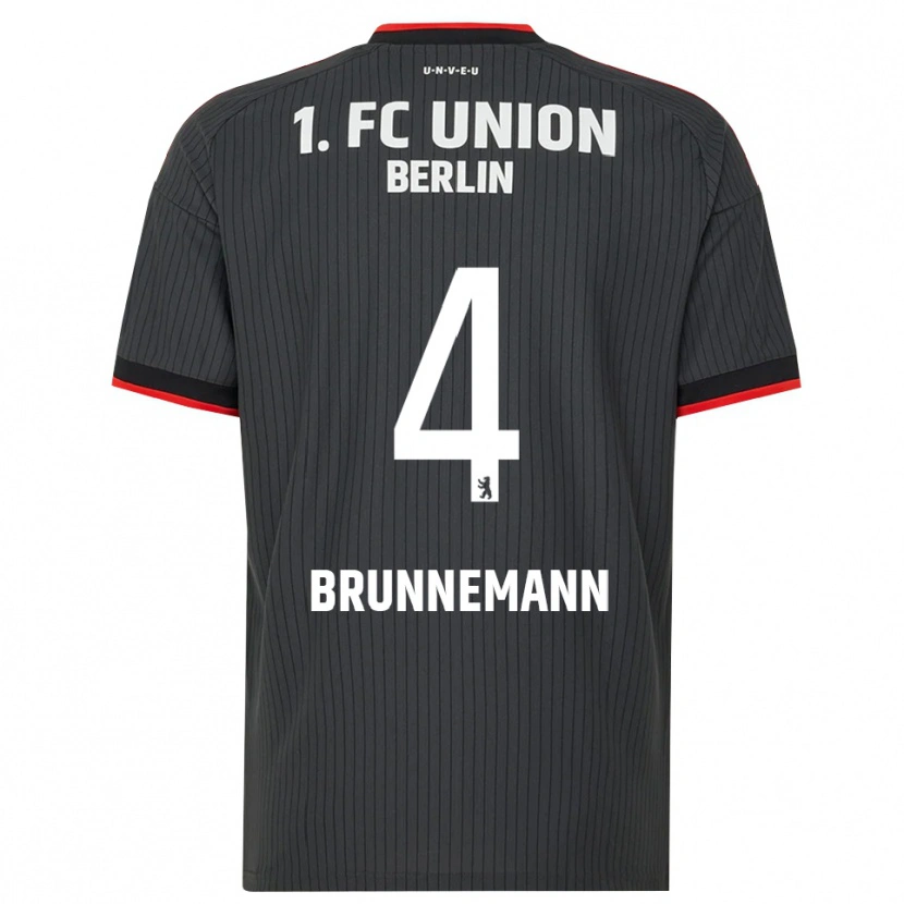 Danxen Niño Camiseta Laurenz Brunnemann #4 Negro Blanco Rojo 2ª Equipación 2026/27 La Camisa