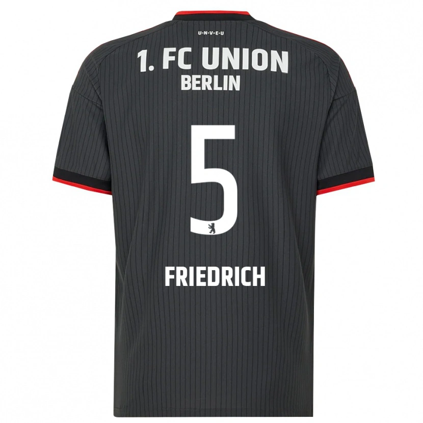 Danxen Niño Camiseta Marvin Friedrich #5 Negro Blanco Rojo 2ª Equipación 2026/27 La Camisa