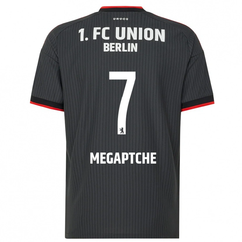 Danxen Niño Camiseta Yann Megaptche #7 Negro Blanco Rojo 2ª Equipación 2026/27 La Camisa