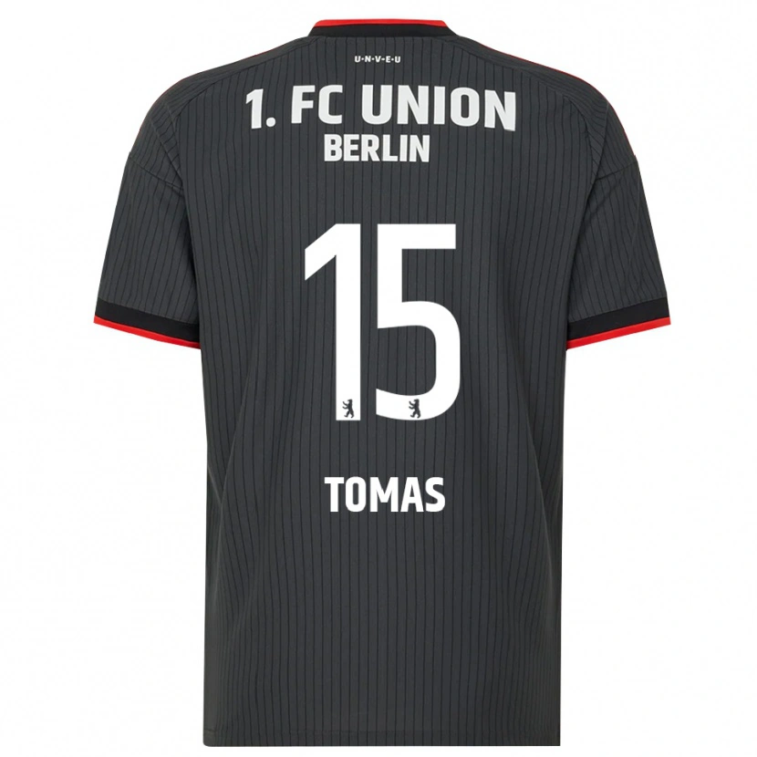 Danxen Niño Camiseta Milos Tomas #15 Negro Blanco Rojo 2ª Equipación 2026/27 La Camisa