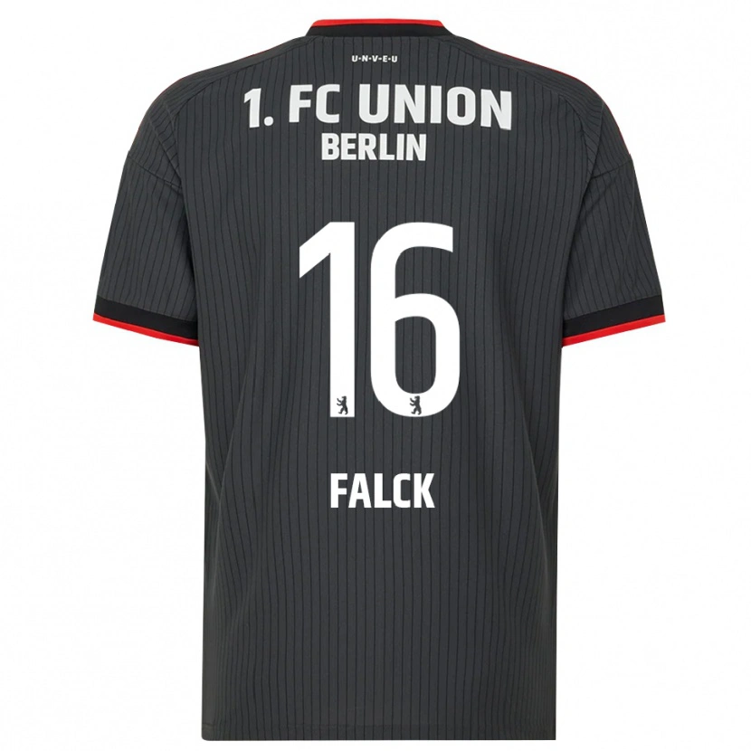 Danxen Niño Camiseta Johan Falck #16 Negro Blanco Rojo 2ª Equipación 2026/27 La Camisa