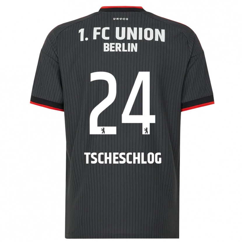 Danxen Niño Camiseta Jonas Tscheschlog #24 Negro Blanco Rojo 2ª Equipación 2026/27 La Camisa